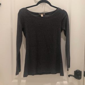 Banana Republic long sleeve gray and shimmer top.